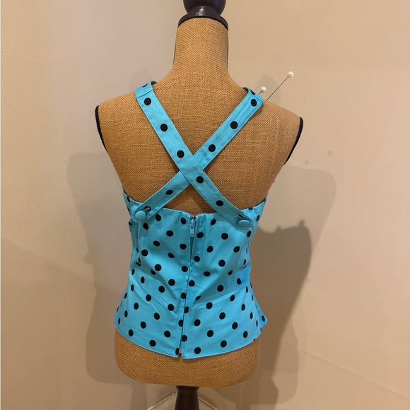 Pinup girl polkadot retro top ￼ - Picture 2 of 2